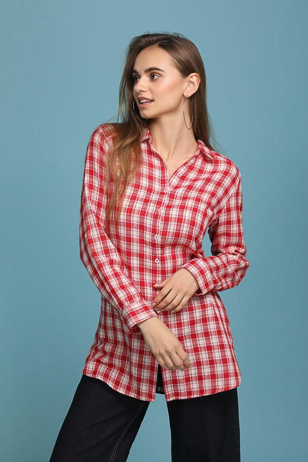 Gipsy Gipsy Red Cotton Shirt