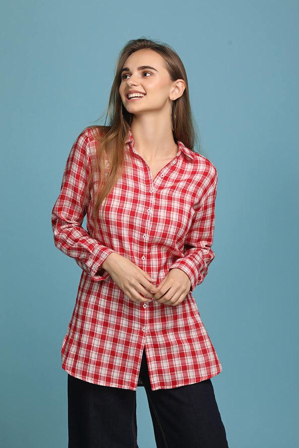 Gipsy Gipsy Red Cotton Shirt