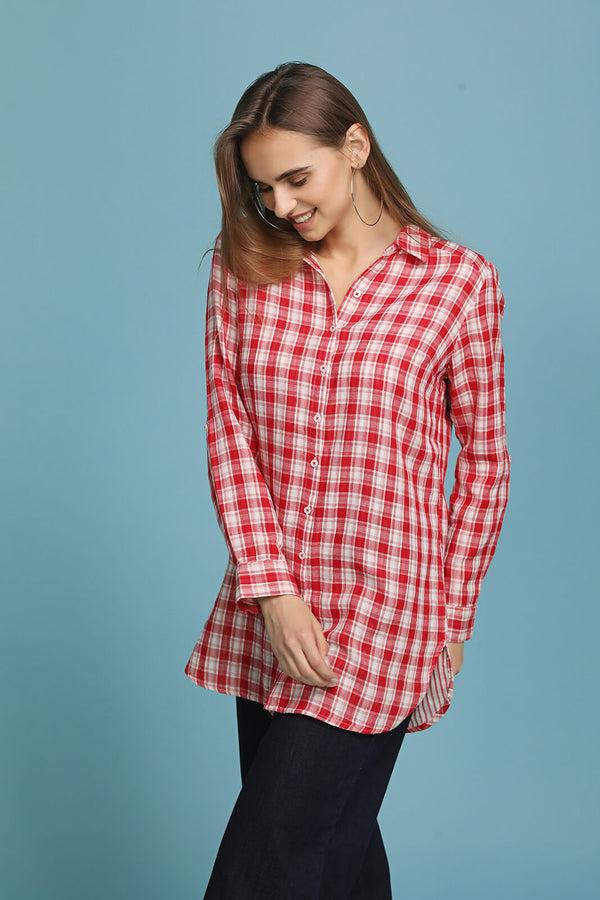 Gipsy Gipsy Red Cotton Shirt