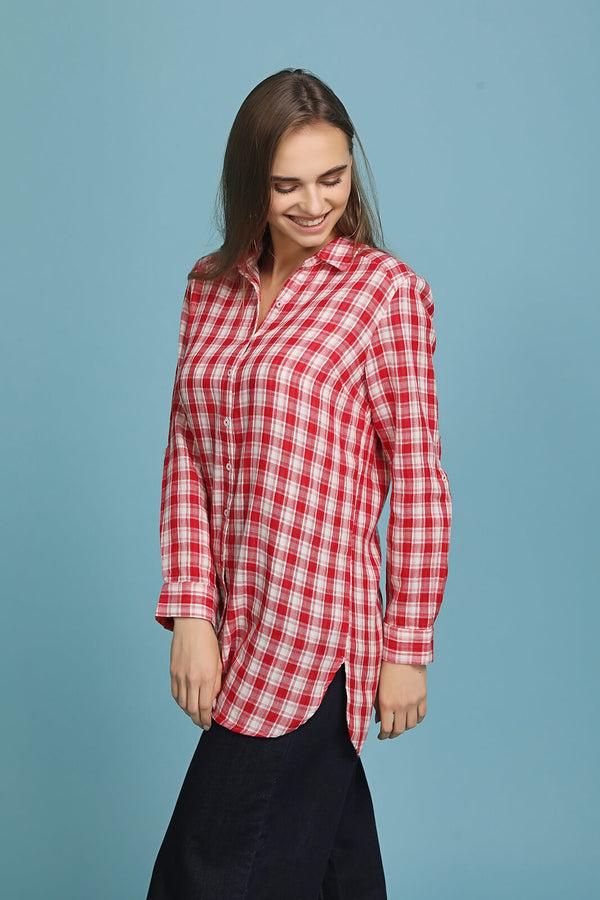 gipsy Gipsy Red Cotton Shirt