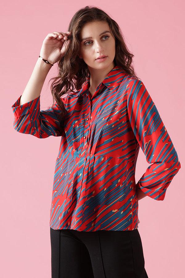 Gipsy Gipsy Red Georgette Tunic Red