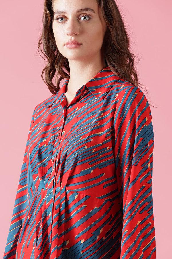 Gipsy Gipsy Red Georgette Tunic Red