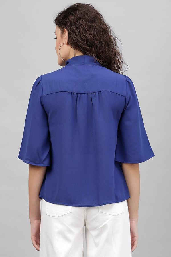 Gipsy Gipsy Royal Blue Polyster Top Blue