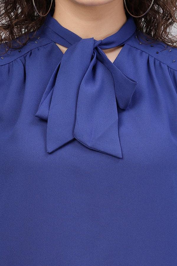 Gipsy Gipsy Royal Blue Polyster Top Blue