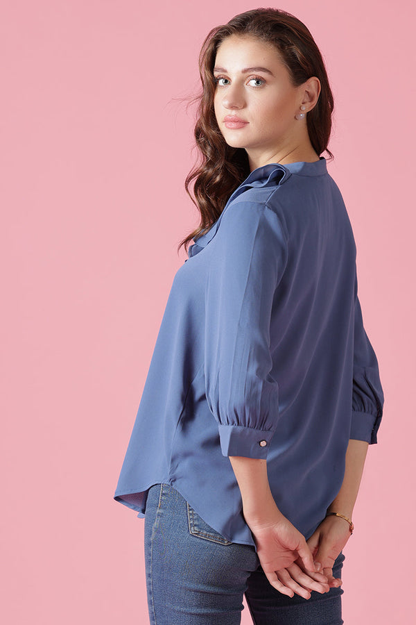 Gipsy Gipsy Sage Blue Georgette Tunic Sage