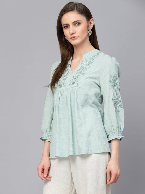 Gipsy Gipsy Sage Cotton Tunic Sage