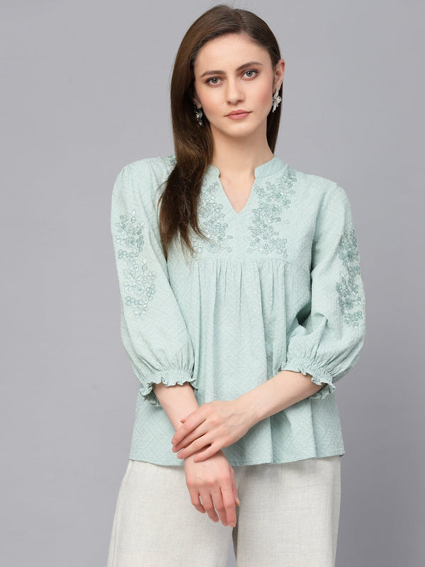 gipsy Gipsy Sage Cotton Tunic Sage