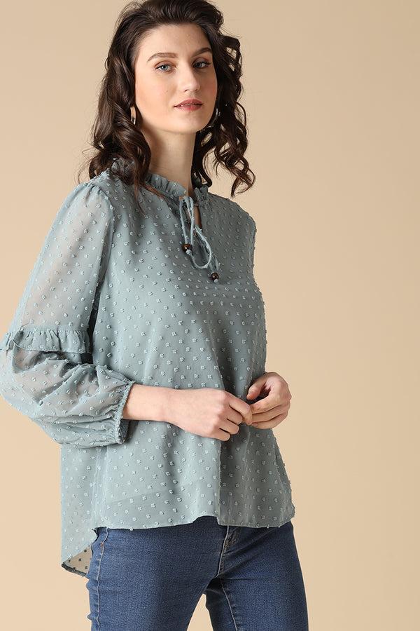 Gipsy Gipsy Sage Fashion Georgette Tunic Sage