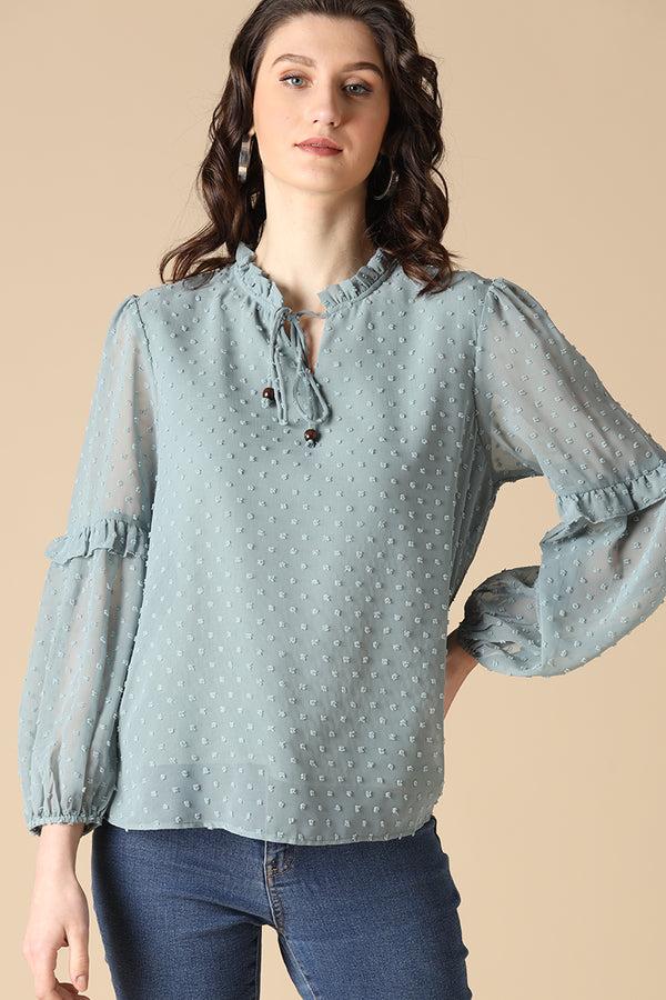 gipsy Gipsy Sage Fashion Georgette Tunic Sage