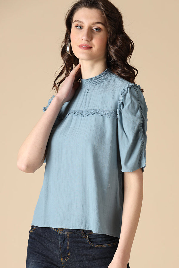 Gipsy Gipsy Sage Fashion Poly Crepe Blouse Sage