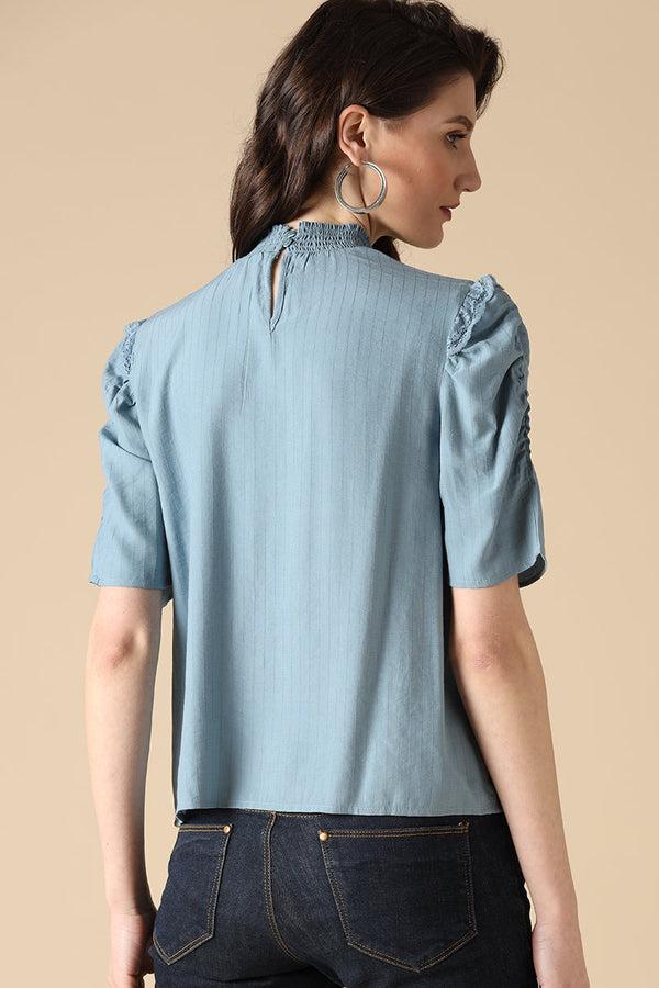 Gipsy Gipsy Sage Fashion Poly Crepe Blouse Sage