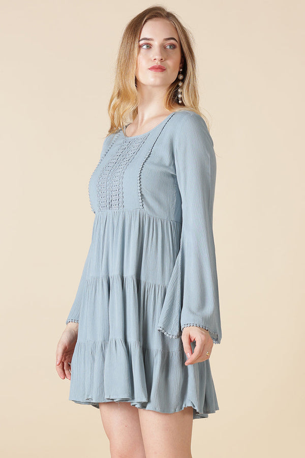 Gipsy Gipsy Sage Poly Crepe Dress Sage