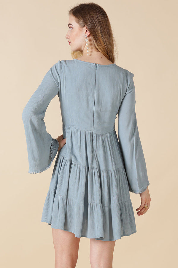 Gipsy Gipsy Sage Poly Crepe Dress Sage