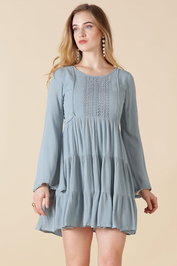 gipsy Gipsy Sage Poly Crepe Dress Sage
