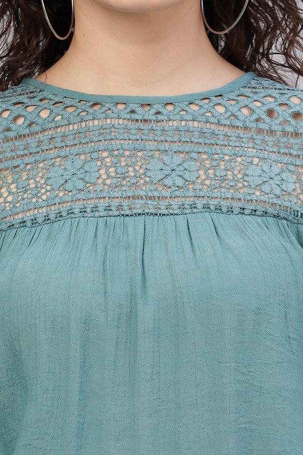 Gipsy Gipsy Sage Polyster Top Navy Blue