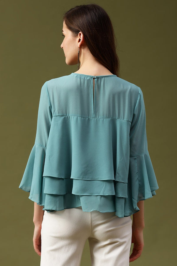 Gipsy Gipsy Sage Solid Georgottee Top Sage