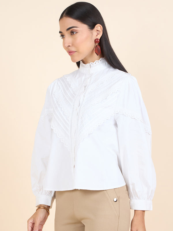Gipsy Gipsy Stylish Women Shirts Collection White