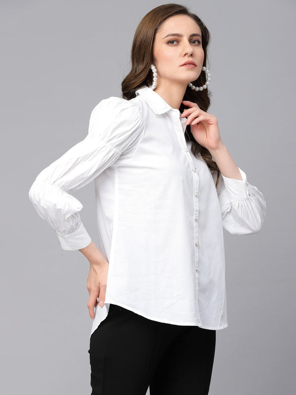 Gipsy Gipsy White Cotton Shirt White