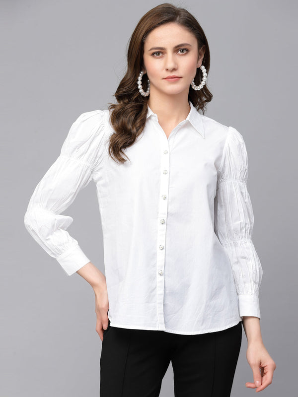 gipsy Gipsy White Cotton Shirt White