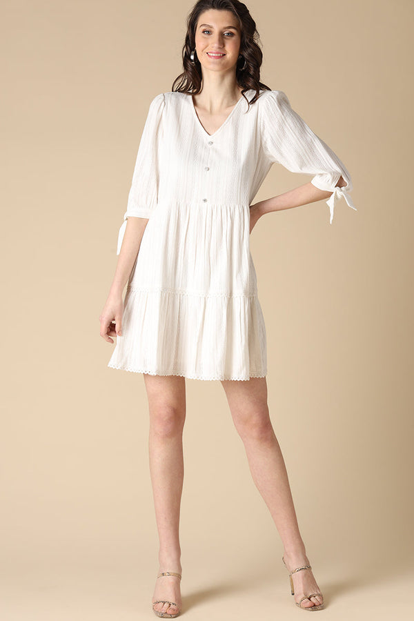 gipsy Gipsy White Fashion Cotton Dresses White