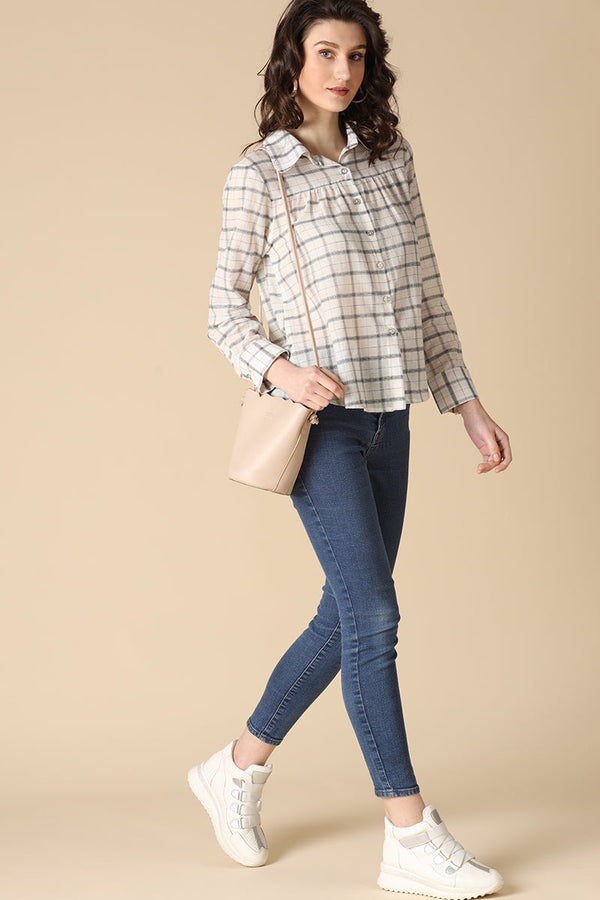 Gipsy Gipsy White Fashion Cotton Shirt White