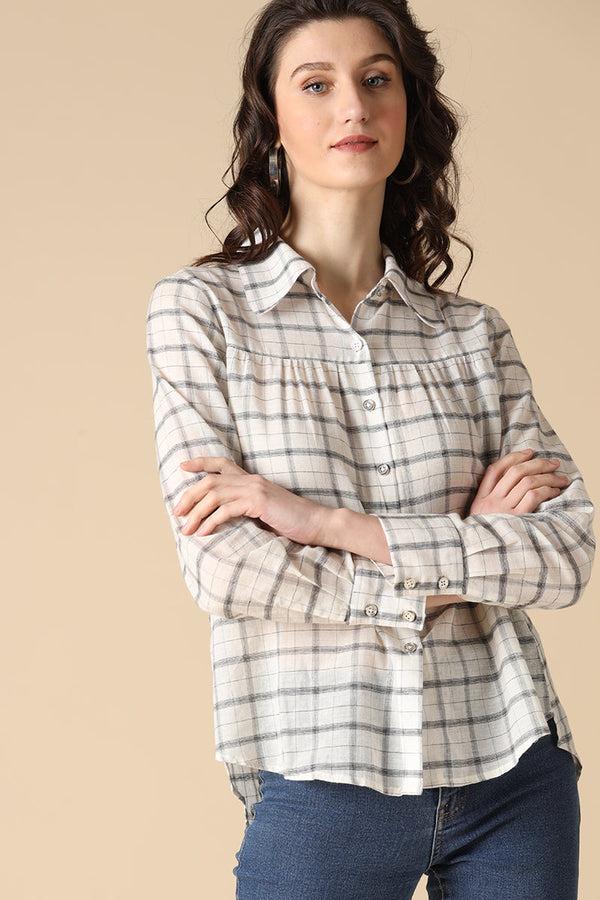 gipsy Gipsy White Fashion Cotton Shirt White