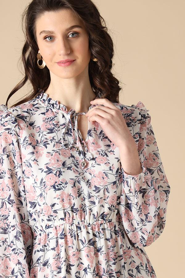 Gipsy Gipsy White Fashion Georgette Dress White