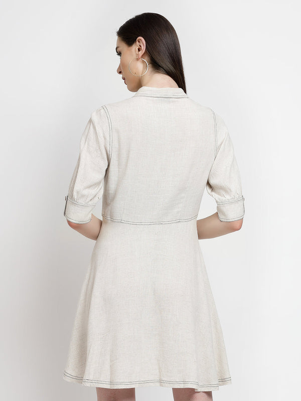Gipsy Gipsy White Linen Dress White