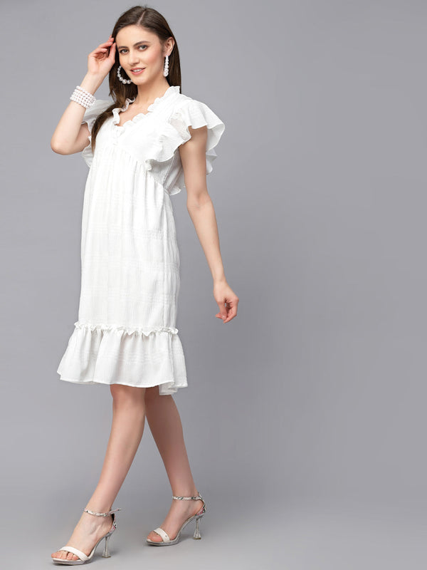 Gipsy Gipsy White Polyster Dress White