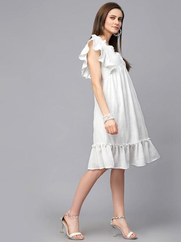 Gipsy Gipsy White Polyster Dress White