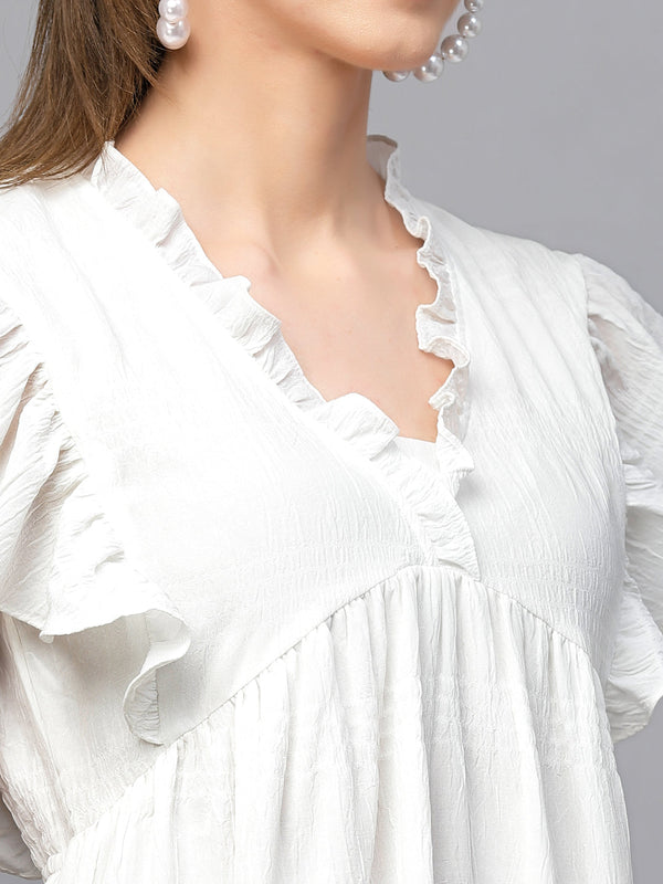 Gipsy Gipsy White Polyster Dress White