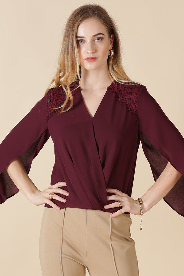 gipsy Gipsy Wine polyester Blouse Wine