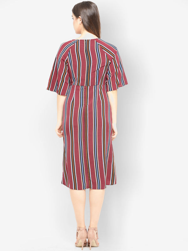 Gipsy Gipsy Wine Synthetics Dress