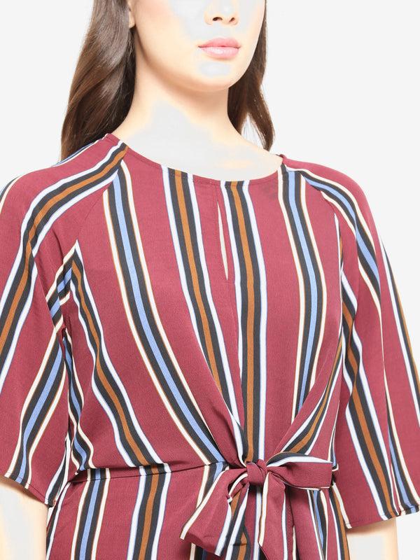 Gipsy Gipsy Wine Synthetics Dress