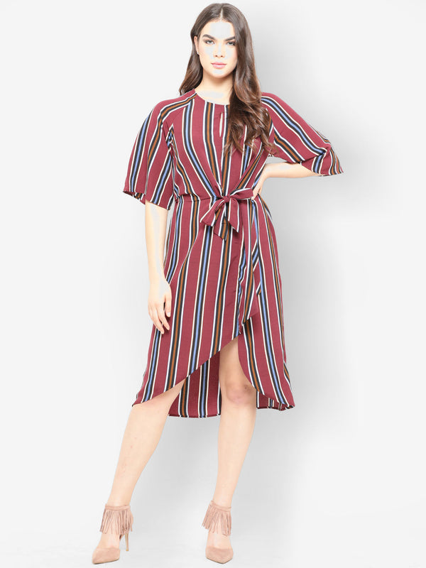 Gipsy Gipsy Wine Synthetics Dress