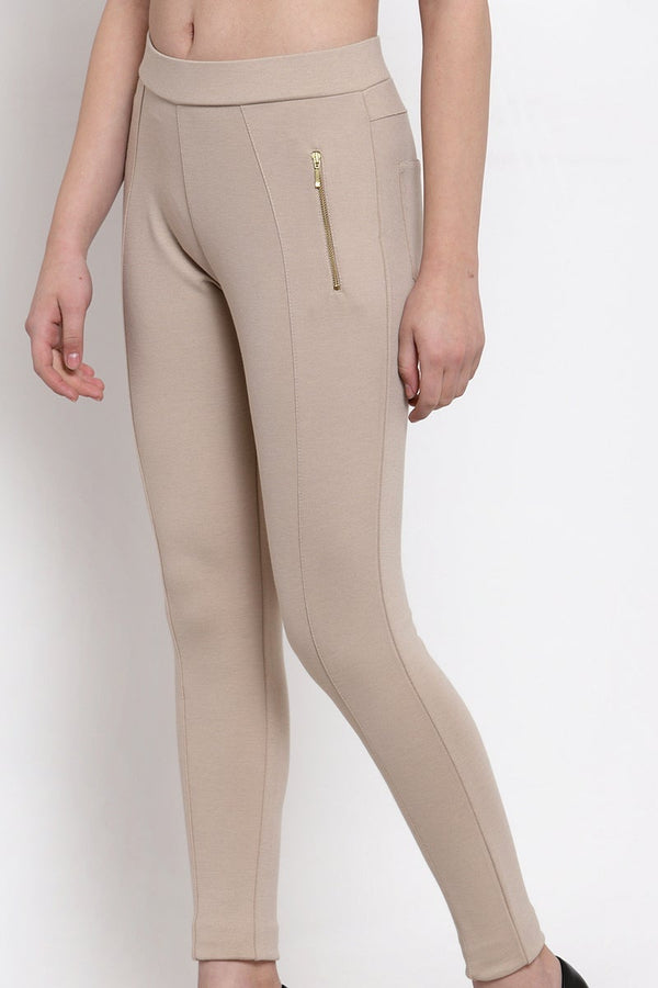 gipsy Gipsy Women Beige Jeggings Beige