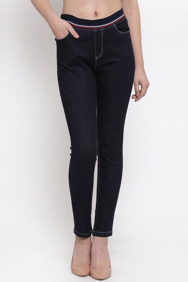 gipsy Gipsy Women Navy Stylish Jeggings Navy