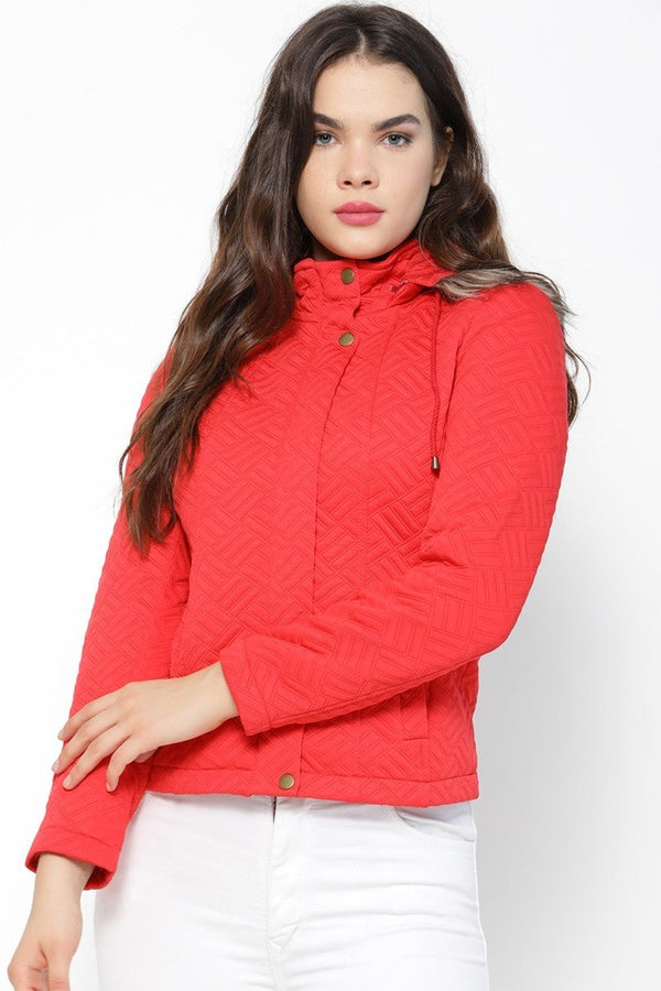 Gipsy Gipsy Women Red Hooded Ladies Jackets Red