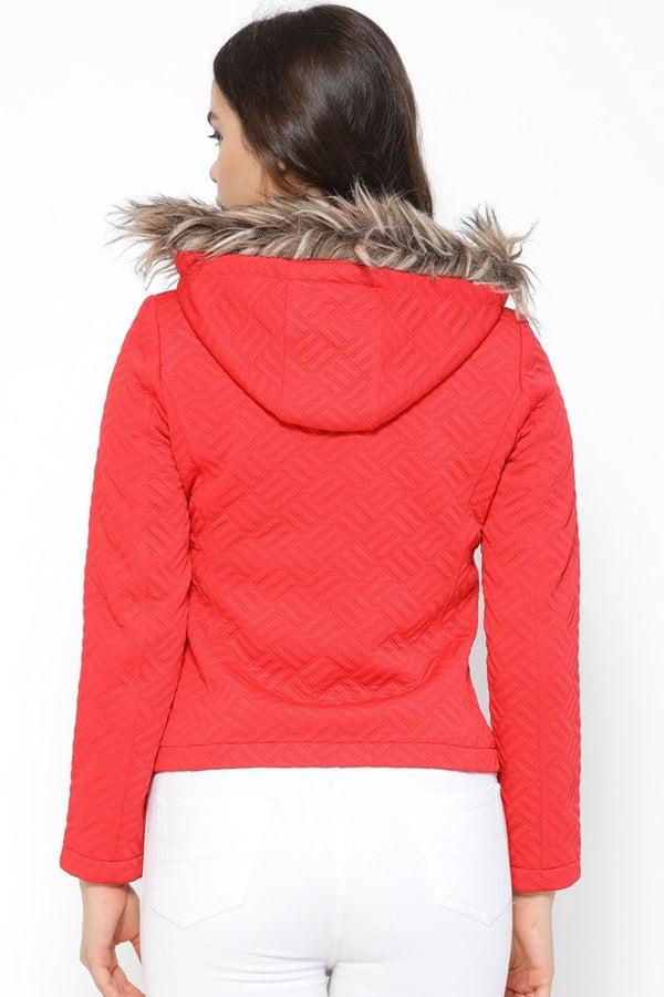 Gipsy Gipsy Women Red Hooded Ladies Jackets Red