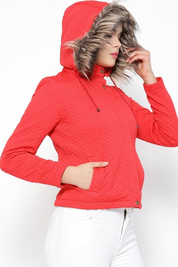 gipsy Gipsy Women Red Hooded Ladies Jackets Red