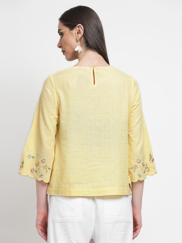 Gipsy Gipsy Yellow Cotton Tunic Yellow