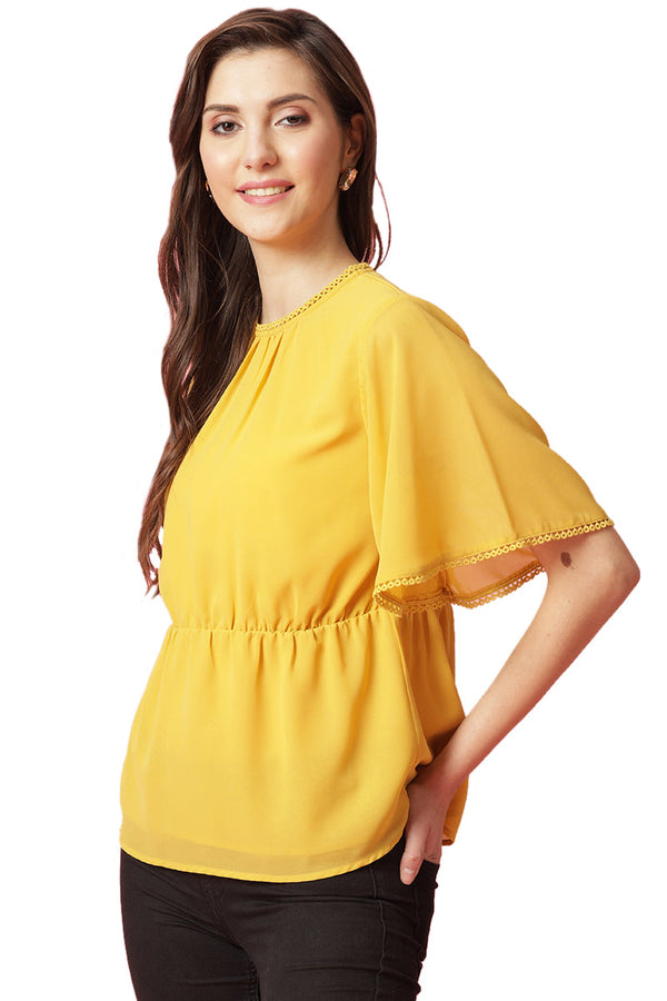Gipsy Gipsy Yellow Georgette Blouse
