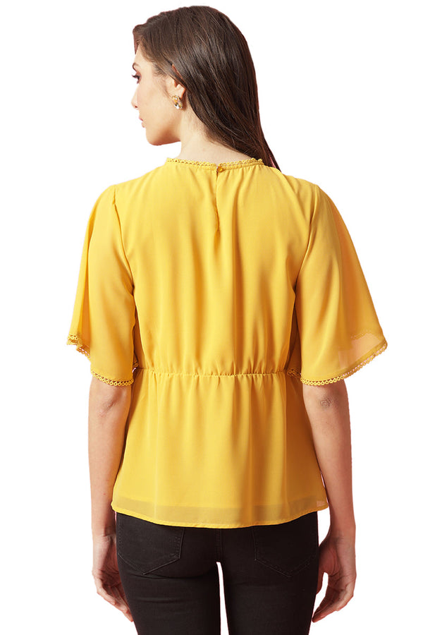 Gipsy Gipsy Yellow Georgette Blouse