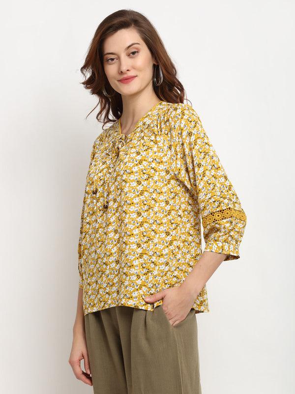 Gipsy Gipsy Yellow Rayon Tunic