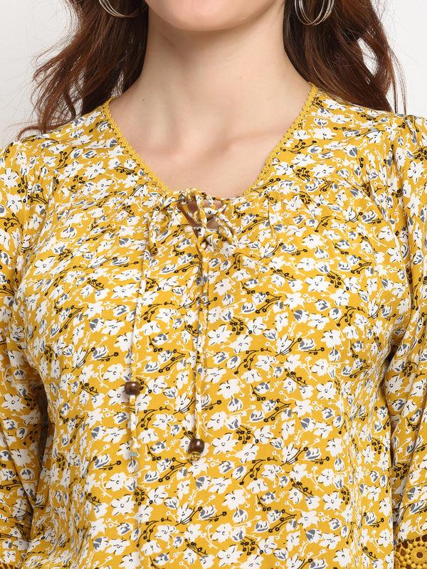 Gipsy Gipsy Yellow Rayon Tunic