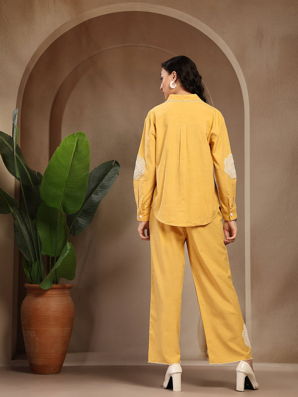 Gipsy Gipsy Yellow Solid Cotton Cord Set Yellow