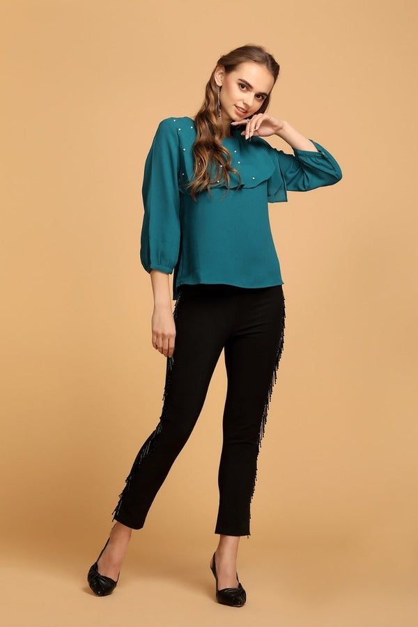Gipsy Minimal Jade Green Top Jade Green