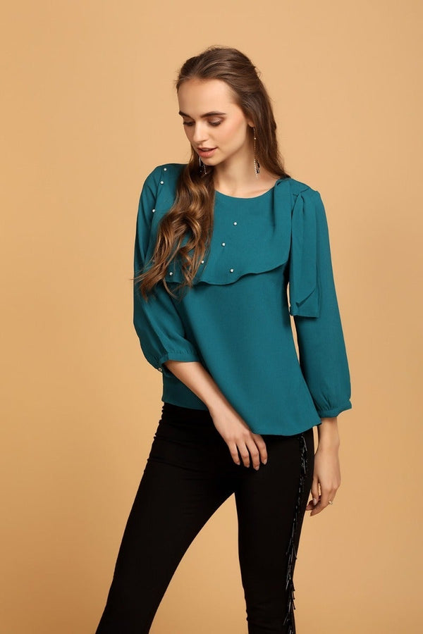 Gipsy Minimal Jade Green Top Jade Green