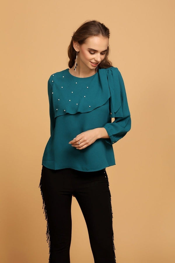 Gipsy Minimal Jade Green Top Jade Green