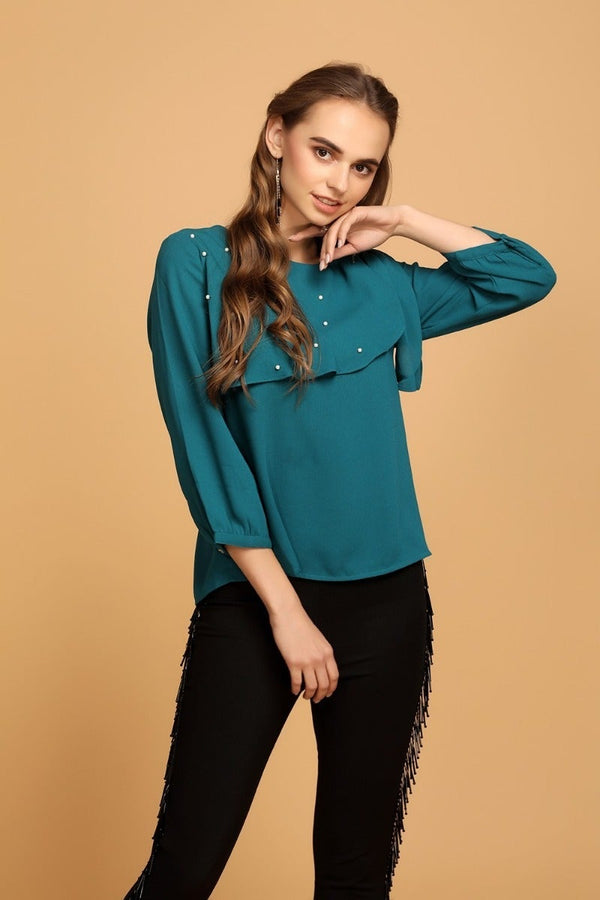 gipsy Minimal Jade Green Top Jade Green